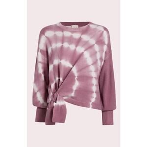 Cinq a Sept Clerisa Wool Cashmere Tie Dye Purple Pullover Sweater Toro Sz S